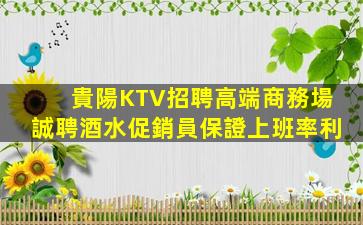 貴陽KTV招聘高端商務場誠聘酒水促銷員保證上班率利