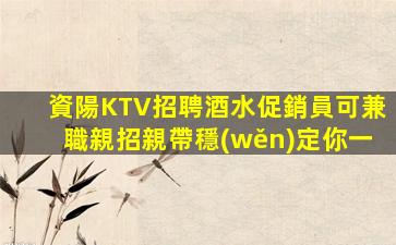 資陽KTV招聘酒水促銷員可兼職親招親帶穩(wěn)定你一