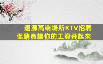 遼源高端場所KTV招聘促銷員讓你的工資飛起來
