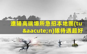 遼陽高端場所急招本地團(tuán)隊待遇超好