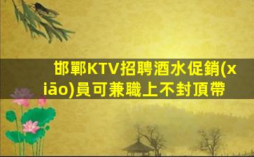 邯鄲KTV招聘酒水促銷(xiāo)員可兼職上不封頂帶