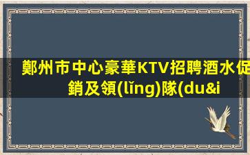 鄭州市中心豪華KTV招聘酒水促銷及領(lǐng)隊(duì)日結(jié)