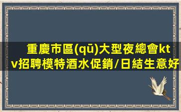重慶市區(qū)大型夜總會ktv招聘模特酒水促銷/日結生意好