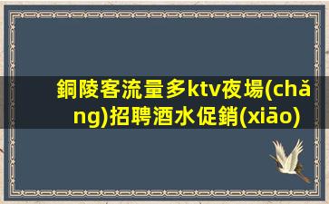 銅陵客流量多ktv夜場(chǎng)招聘酒水促銷(xiāo)員生意穩(wěn)定