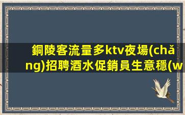 銅陵客流量多ktv夜場(chǎng)招聘酒水促銷員生意穩(wěn)定
