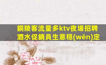 銅陵客流量多ktv夜場招聘酒水促銷員生意穩(wěn)定