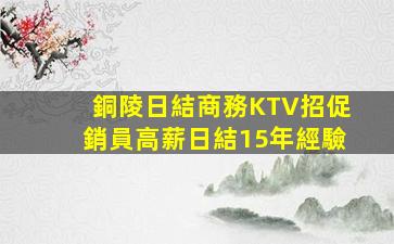 銅陵日結商務KTV招促銷員高薪日結15年經驗