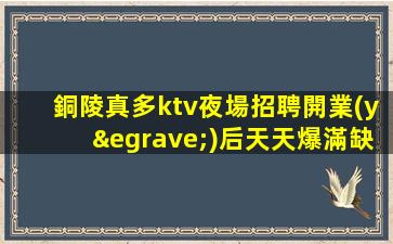 銅陵真多ktv夜場招聘開業(yè)后天天爆滿缺人直招