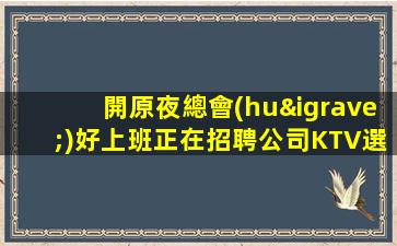 開原夜總會(huì)好上班正在招聘公司KTV選擇高端場所日收入保底15