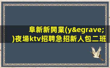 阜新新開業(yè)夜場ktv招聘急招新人包二班