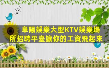 阜陽娛樂大型KTV娛樂場所招聘平臺讓你的工資飛起來