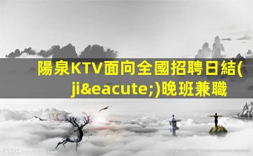 陽泉KTV面向全國招聘日結(jié)晚班兼職