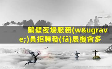 鶴壁夜場服務(wù)員招聘發(fā)展機會多