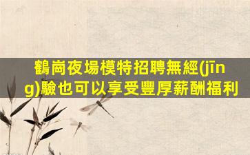 鶴崗夜場模特招聘無經(jīng)驗也可以享受豐厚薪酬福利