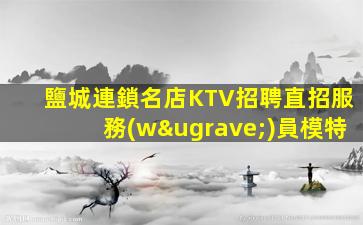鹽城連鎖名店KTV招聘直招服務(wù)員模特
