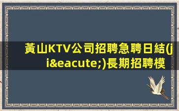 黃山KTV公司招聘急聘日結(jié)長期招聘模特