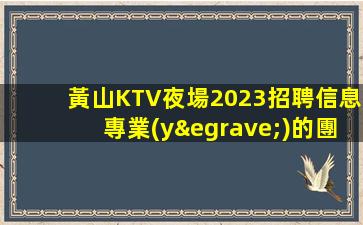黃山KTV夜場2023招聘信息專業(yè)的團(tuán)隊(duì)