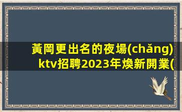 黃岡更出名的夜場(chǎng)ktv招聘2023年煥新開業(yè)